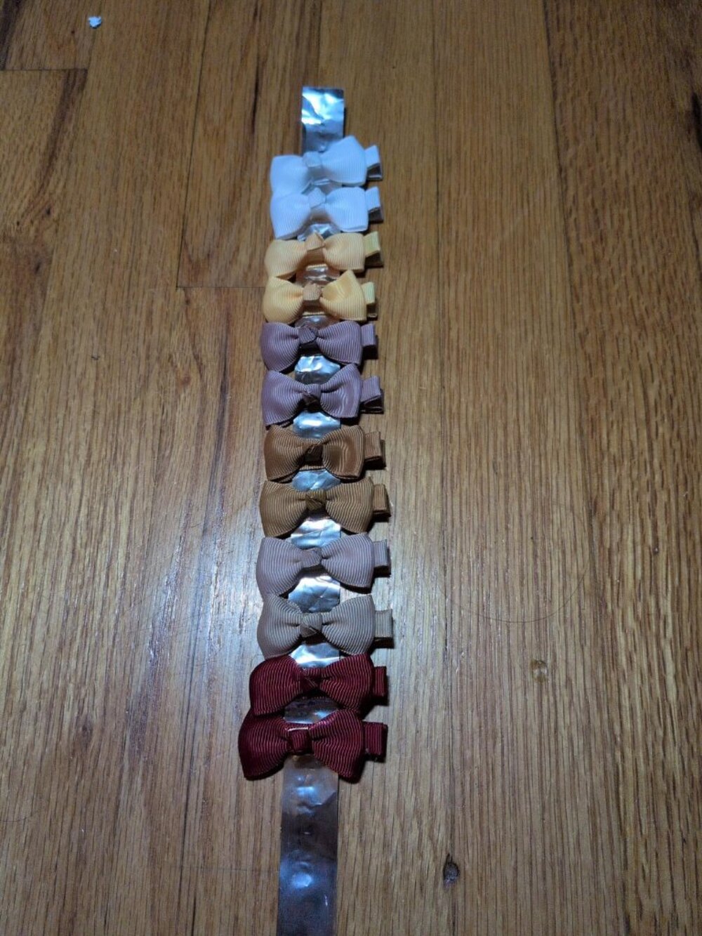 12 piece ribbon hair bows